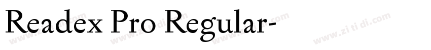 Readex Pro Regular字体转换